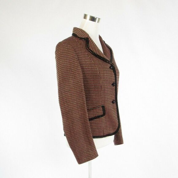 Perry Ellis red white plaid jacket 8 - Picture 3 of 8